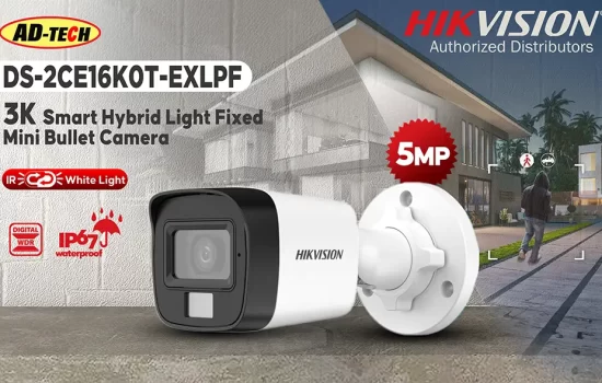 DS-2CE16K0T-EXLPF - Hikvision 5MP 3K Smart Hybrid Light Fixed Mini Bullet Camera Camera.lk Srilanka