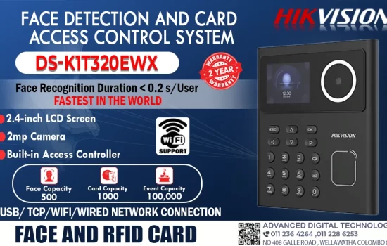 DS-K1T320EWX Hikvision Face Detection and Card Access Control System Camera.lk Srilanka