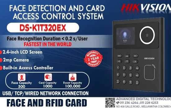 DS-K1T320EX Hikvision Face Detection and Card Access Control System Camera.lk Srilanka
