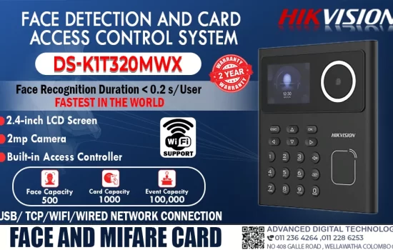 DS-K1T320MWX Hikvision Face Detection and Card Access Control System Camera.lk Srilanka