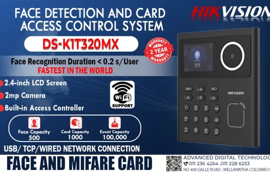 DS-K1T320MX Hikvision Face Detection and Card Access Control System Camera.lk Srilanka