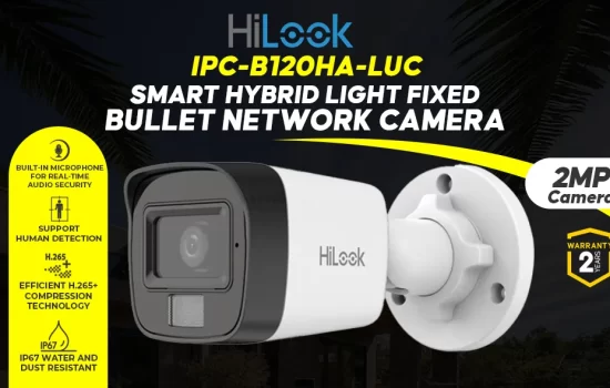 IPC-B120HA-LUC HILOOK 2MP Smart Hybrid Light Fixed Bullet Network Camera Colombo Srilanka