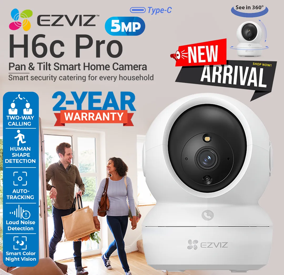 Ezviz H6C Pro 5MP Pan & Tilt Smart Home Camera Colombo Srilanka